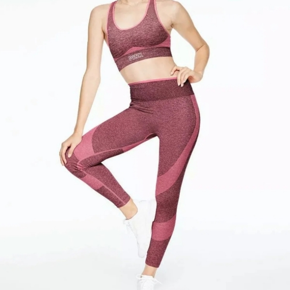 PINK SEAMLESS WORKOUT SET